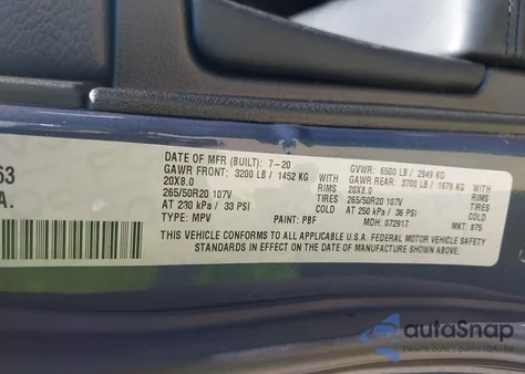 2020 Jeep Grand Cherokee Limited X 4X2 from USA, damaged, VIN 1C4RJEBG7LC392263